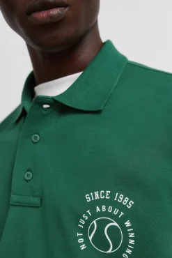 Polo piqu&eacute; mangas bloques contraste regular fit