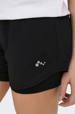 Shorts corte loose cintura media