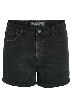 Short vaquero b&aacute;sico con dobladillo de cinco bolsillos.