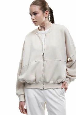 Sudadera con cuello y cremallera