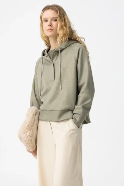 Sudadera Metalizada con Botones