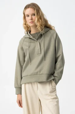 Sudadera Metalizada con Botones