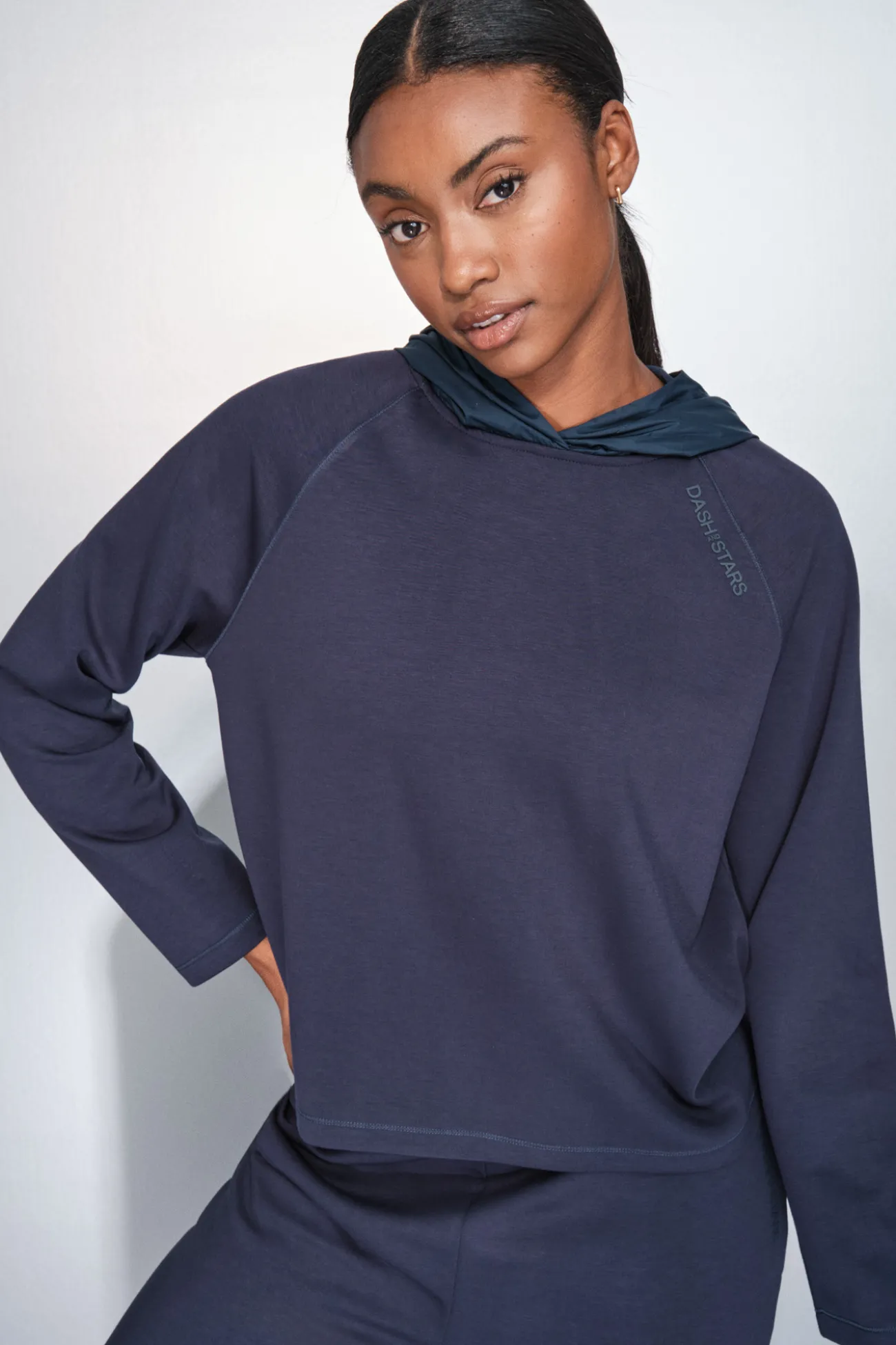 Sudadera tacto suave azul oscuro