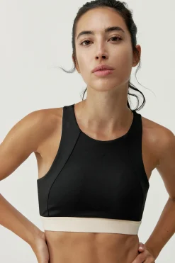 Sujetador top deportivo Fiorella negro/blanco