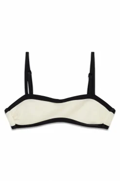 Top bikini horizontal color block B&W