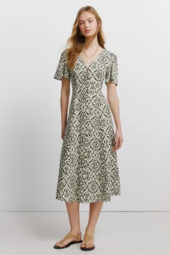 Vestido camisero estampado