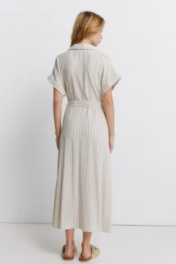 Vestido camisero rayas