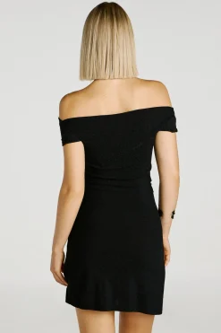 Vestido corto escote barco