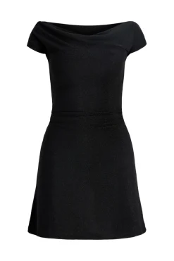 Vestido corto escote barco