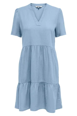 Vestido corto manga corta