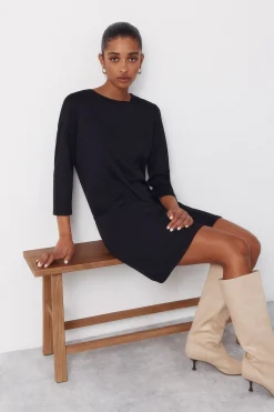 Vestido corto tweed