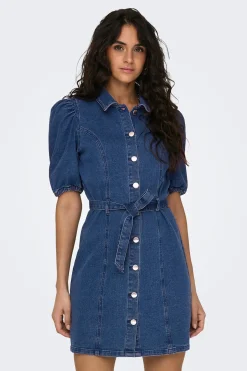 Vestido denim corto