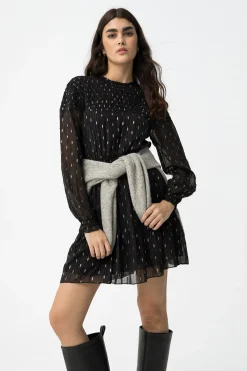 Vestido Drapead con Volantes