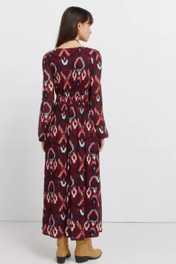 Vestido estampado manga larga