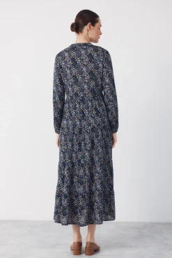 Vestido fluido estampado