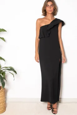 Vestido largo asimétrico