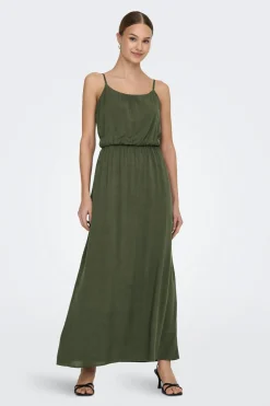 Vestido largo de tirantes regulables