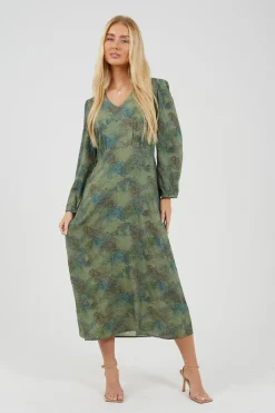 Vestido largo estampado