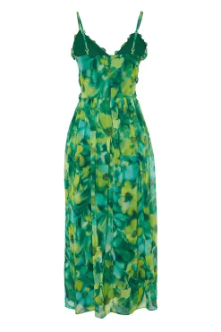 Vestido largo estampado