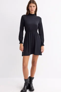 Vestido Manga Larga Cuello Sub