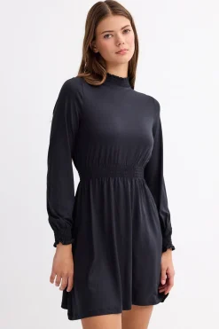 Vestido Manga Larga Cuello Sub