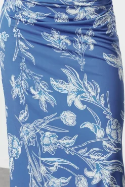 Vestido maxi con fruncido