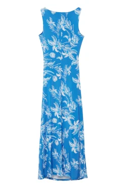 Vestido maxi con fruncido