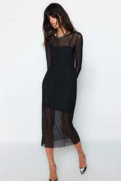 Vestido midi ajustado