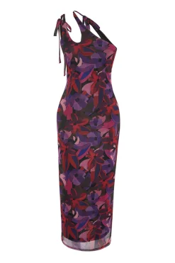Vestido midi ajustado cut out