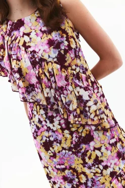 Vestido midi asim&eacute;trico