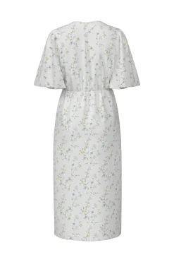 Vestido midi cuello pico