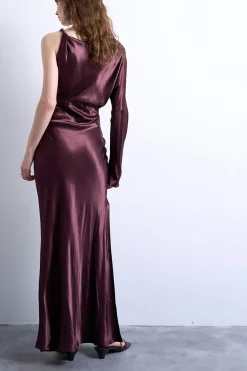 Vestido midi de un hombro