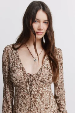 Vestido midi estampado