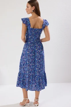 Vestido midi flores