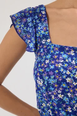 Vestido midi flores
