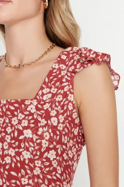 Vestido midi flores