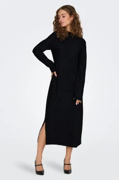 Vestido midi manga larga