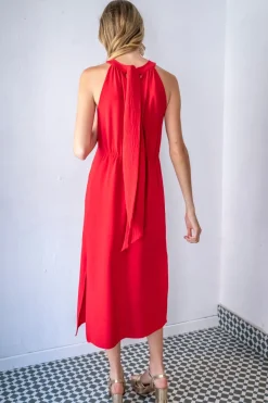 Vestido midi recto