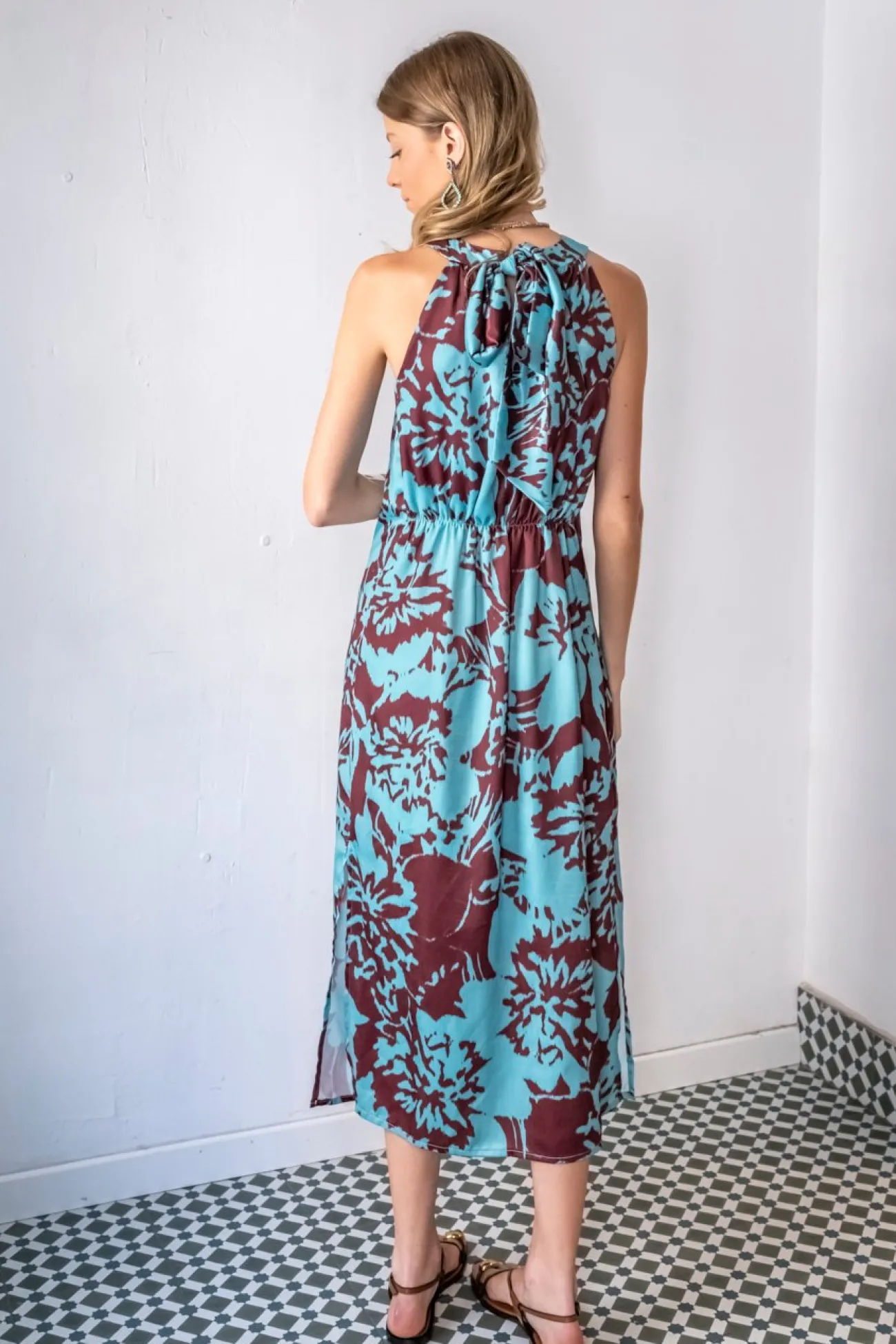 Vestido midi recto