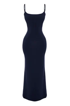 Vestido tubo de punto largo