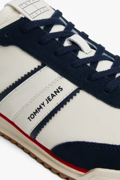 Zapatilla retro Tommy Jeans en azul, blanco y rojo