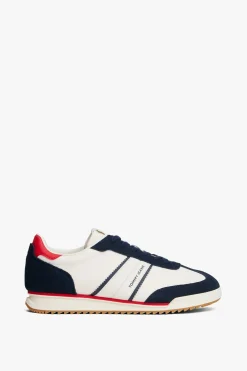 Zapatilla retro Tommy Jeans en azul, blanco y rojo