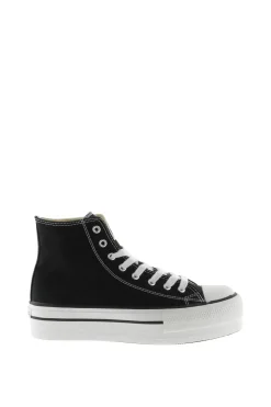 Zapatillas abotinadas de lona Victoria Tribu con doble plataforma