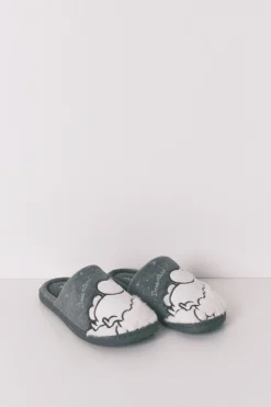 Zapatillas casa borreguito gris Moomin