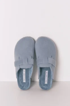 Zapatillas casa tipo zueco azul