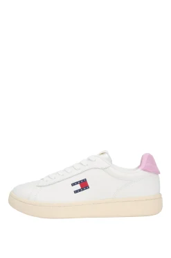 Zapatillas de mujer en color blanco con bandera de Tommy Jeans.