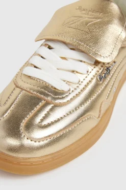 Zapatillas De Piel Metalizadas