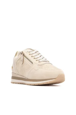 Zapatilla se&ntilde;ora troquelado cremallera