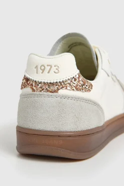 Zapatillas Piel Con Detalles En Ante