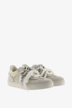 Zapatillas tipo malla piezas serraje